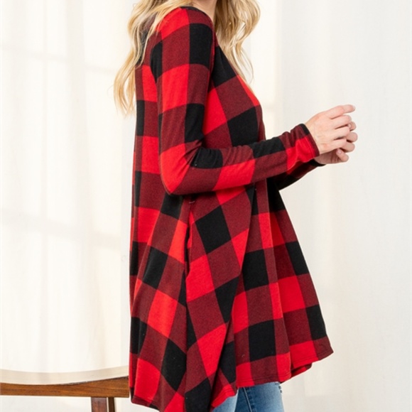 HACCI PLAID POCKET TUNIC TOP - Picture 5 of 13